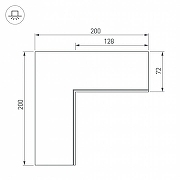 Соединитель профиля Arlight S-LUX 030130 цвет серый-3