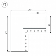 Соединитель профиля Arlight S-LUX 030136 цвет серый-1
