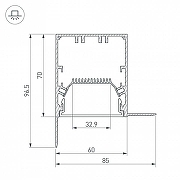 Соединитель профиля Arlight S-LUX 030136 цвет серый-3