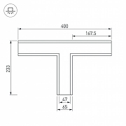 Соединитель профиля Arlight S-LUX 030128 цвет серый-3