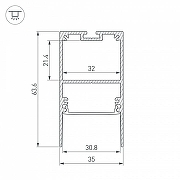 Профиль алюминиевый Arlight SL-COMFORT 033277 цвет серебристый-2