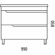 Тумба под раковину Corozo Юрма 100 Z2 SD-00001634 Белая-4
