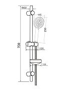 Душевой гарнитур Orange O-Shower OS713b Черный матовый-5