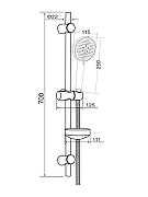 Душевой гарнитур Orange O-Shower OS713b Черный матовый-6