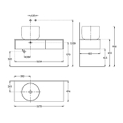 Тумба под раковину Kerama Marazzi Magica 120 MA.120.2\MGR.M подвесная Утренний серый матовый-7