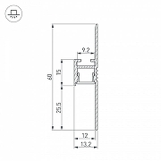 Профиль алюминиевый Arlight ARH-PLINTUS 034983 цвет белый-2
