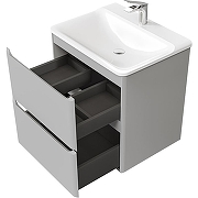 Тумба под раковину Raval Welto 60 Wel.01.60.2/P/GRS/RL подвесная Светло-серый-7
