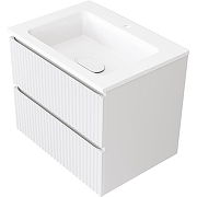 Тумба под раковину Raval Coste 60 Cst.01.60/P/W/RL подвесная Белая-4