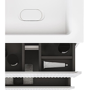Тумба под раковину Raval Coste 60 Cst.01.60/P/W/RL подвесная Белая-10