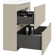 Тумба под раковину Raval Coste 60 Cst.01.60/P/BRS/RL подвесная Светло-коричневая-7