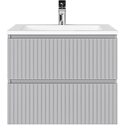 Тумба под раковину Raval Coste 60 Cst.01.60/P/GRS/RL подвесная Светло-серая-2