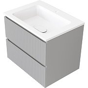 Тумба под раковину Raval Coste 60 Cst.01.60/P/GRS/RL подвесная Светло-серая-5