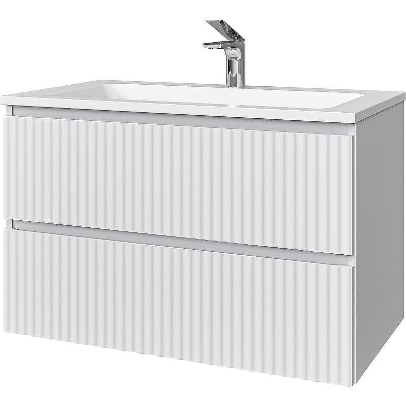 Тумба под раковину Raval Coste 80 Cst.01.80/P/W/RL подвесная 