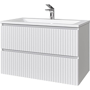 Тумба под раковину Raval Coste 80 Cst.01.80/P/W/RL подвесная Белая