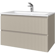 Тумба под раковину Raval Coste 80 Cst.01.80/P/BRS/RL подвесная Светло-коричневая