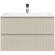 Тумба под раковину Raval Coste 80 Cst.01.80/P/BRS/RL подвесная Светло-коричневая-2