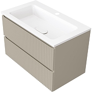 Тумба под раковину Raval Coste 80 Cst.01.80/P/BRS/RL подвесная Светло-коричневая-5