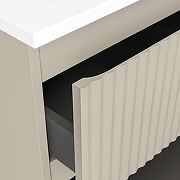 Тумба под раковину Raval Coste 80 Cst.01.80/P/BRS/RL подвесная Светло-коричневая-8