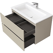 Тумба под раковину Raval Coste 80 Cst.01.80/P/BRS/RL подвесная Светло-коричневая-9
