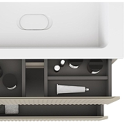 Тумба под раковину Raval Coste 80 Cst.01.80/P/BRS/RL подвесная Светло-коричневая-12