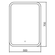 Зеркало Silver Mirrors Стив 50 LED-00002916 с подсветкой с сенсорным выключателем-4