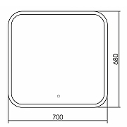 Зеркало Silver Mirrors Стив 70 ФР-00001136 с подсветкой с сенсорным выключателем-6