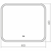 Зеркало Silver Mirrors Стив-2 80 ФР-00001503 с подсветкой с сенсорным выключателем и подогревом-3