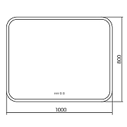 Зеркало Silver Mirrors Стив-3 100 ФР-00001650 с подсветкой с сенсорным выключателем с часами и подогревом-3