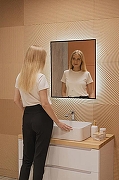 Зеркало Silver Mirrors Spell Black 60 LED-00002972 с подсветкой Черное с бесконтактным выключателем-10