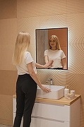 Зеркало Silver Mirrors Spell Black 60 LED-00002972 с подсветкой Черное с бесконтактным выключателем-11