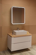 Зеркальный шкаф Silver Mirrors Фиджи Flip 70 LED-00002977 с подсветкой Белый с бесконтактным сенсором-18