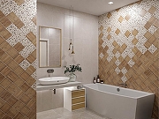Керамическая плиткка Azori Ebri Terrazzo Wood 00-00002402 настенная 15х15 см-9