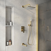 Душевая система Grossman Classic 501.K35.04.320 Золото брашированное-6