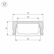 Профиль алюминиевый Arlight ARH-LINE 040299 цвет черный-2