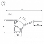 Профиль алюминиевый Arlight ARH-FANTOM 039949 цвет белый-6