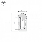 Силиконовый профиль Arlight WPH 040265 цвет белый-1