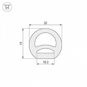 Силиконовый профиль Arlight WPH 040833 Белый-1