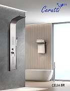 Душевая панель Ceruttispa Celia BR CT10405 с гидромассажем Нержавеющая сталь-1