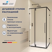 Душевой уголок RGW Classic CL-35B 90x90 72093599-14 профиль Черный стекло прозрачное