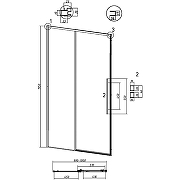 Душевая дверь Grossman Galaxy 100 100.K33.01.100.10.00 профиль Хром стекло прозрачное-10
