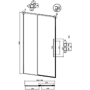 Душевая дверь Grossman Galaxy 110 100.K33.01.110.10.00 профиль Хром стекло прозрачное-10