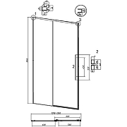 Душевая дверь Grossman Galaxy 130 100.K33.01.130.10.00 профиль Хром стекло прозрачное-10