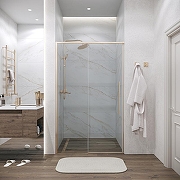 Душевая дверь Grossman Galaxy 120 100.K33.01.120.32.00 профиль Золото сатин стекло прозрачное-6