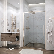 Душевая дверь Grossman Galaxy 120 100.K33.01.120.32.00 профиль Золото сатин стекло прозрачное-7