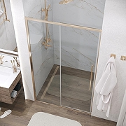 Душевая дверь Grossman Galaxy 120 100.K33.01.120.32.00 профиль Золото сатин стекло прозрачное-9