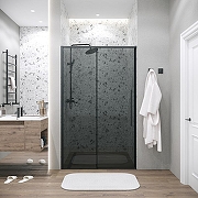 Душевая дверь Grossman Galaxy 110 100.K33.01.110.21.10 профиль Черный матовый стекло тонированное-6