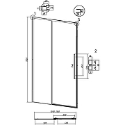 Душевая дверь Grossman Galaxy 110 100.K33.01.110.21.10 профиль Черный матовый стекло тонированное-10