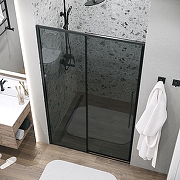 Душевая дверь Grossman Galaxy 120 100.K33.01.120.21.10 профиль Черный матовый стекло тонированное-9