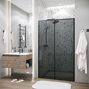 Душевая дверь Grossman Galaxy 140 100.K33.01.140.21.10 профиль Черный матовый стекло тонированное-7