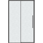 Душевая дверь Grossman Galaxy 120 100.K33.01.120.21.02 профиль Черный матовый стекло шиншилла